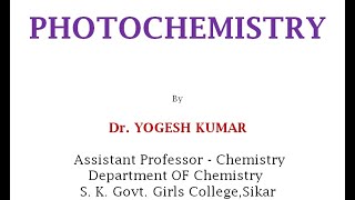 Photochemistry  Actinometry [upl. by Avirt386]