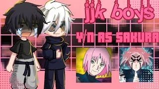 jjk boys react to Fyn as sakura harunop3ًArabicNARUTOxJJKnew gacha [upl. by Bandler526]