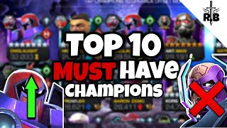 Top 10 Must Have Champions in Marvel Contest Of Champions [upl. by Eelanej]