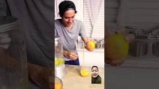 KRAN JERUK satisfying funny food cooking fruit challengelucu comedy family [upl. by Nairda]