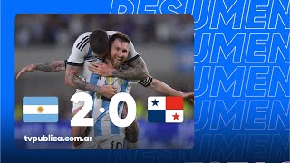 Argentina 20 Panamá Resumen del partido  Amistoso 2023 [upl. by Ayyidas]