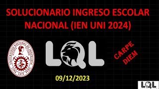 SOLUCIONARIO IEN UNI 2024 [upl. by Ahsekram]