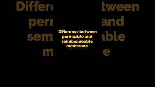 difference between permeable and semipermeable membrane l what is semipermeable membrane [upl. by Lombardy]