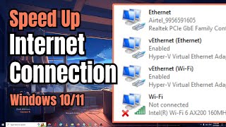 How To Speed Up Internet Connection On Windows 1110 PC WiFiLAN 2023 [upl. by Najar]