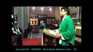 Give and Get SERMON by Vicar Qaisar Nadeem The Cathedral Church of the Resurrection Lahore 10 11 24 [upl. by Fornof697]