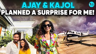 Ajay amp Kajol Booked a Private Plane for Me to a Secret Destination  CurlyTales [upl. by Sherurd]