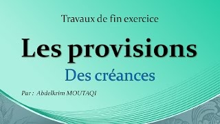 la provision pour dépréciation des créances [upl. by Anyl546]