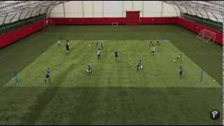 Soccer Coaching Forward Runs Technical Warm Up [upl. by Dotty544]