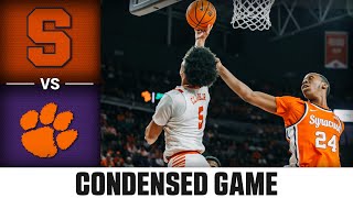 Syracuse vs Clemson Condensed Game  202324 ACC Mens Basketball [upl. by Arrac332]