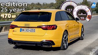 NEW Audi RS4 edition 25 years 470hp  0100 kmh acceleration amp SOUND🏁 by Automann in 4K [upl. by Maddy99]