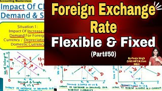 Fixed and Flexible Exchange Rate  Foreign Exchange Rate  Foreign Exchange Market  Class 12  BBA [upl. by Ahtiek]