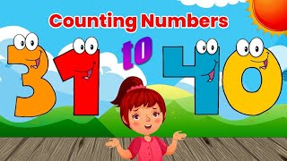 Counting from 31 to 40 with spellings trendingcartoon kidslearning counting numberssubscribe [upl. by Ellened]