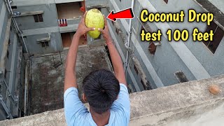 क्या होगा जब् नरियल् को 100 feet से गिरया जाए तो  Coconut Drop test From 100 Feetit will survive [upl. by Kassia]