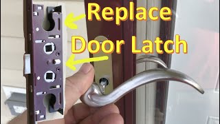 How to Replace DOOR LATCH Pella Storm Door Handle repair fix Broken Latch Assembly [upl. by Macpherson]