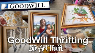 Thrifting at 2 Goodwill stores  Thrift with me  Thrift Finds  Thrifting Jackpot  Life Art Thrift [upl. by Kato]