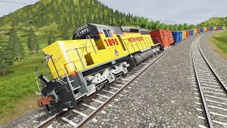 Realistic Train Crashes 6  BeamngDrive [upl. by Borreri]