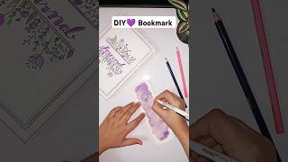 DIY easy💜paper bookmark idea✨diy bookmark journal artandcraft shortsviral [upl. by Adyam]