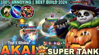 AKAI THE MOST ANNOYING HERO IN ML  AKAI NEW BEST REVAMPED BUILD  AKAI BEST BUILD 2024  MLBB [upl. by Alithia]