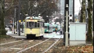 VGF Linie 17 Eröffnungsfahrten mit Historischen Fahrzeugen  Straßenbahn Frankfurt 04 [upl. by Alliuqat985]