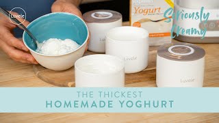 The THICKEST HOMEMADE YOGURT recipe  Thick amp Creamy Greek Style Yoghurt [upl. by Aissirac]