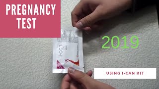 Super Easy Pregnancy Test Using iCan Kit Home Made  HD  2020 [upl. by Cathe431]