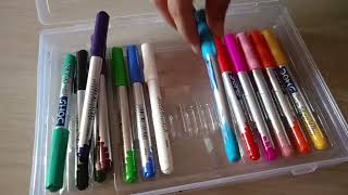 Rearranging brush pen 12 colours asmr [upl. by Jaela]