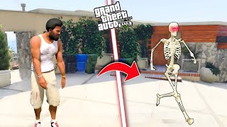 😱GTA 5  Franklin Become Skeleton And Broken All The Bones of The Skeleton In Gta 5 [upl. by Yahiya]