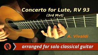 A Vivaldi  Allegro 3rd mvt from Concerto for Lute in D Major RV 93 [upl. by Hamon]