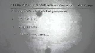 Practice Test Discrete Sequence of Numbers that is not Arithmetic nor Geometric [upl. by Riana]