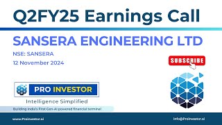 Sansera Engineering Ltd  Q2FY25  Earnings Conference Call  earningcall concall sansera [upl. by Stine]