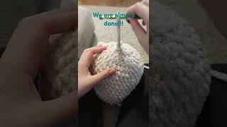 Crochet a cute loaf cat plushie with me crochet cats amigurumi shorts handmadeplush music [upl. by Ecyak994]