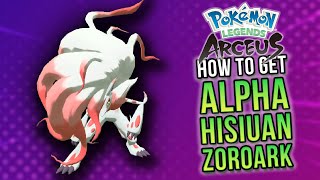 Pokemon Legends Arceus  How To Get Alpha Hisuian Zoroark  Spawn Location amp Tips [upl. by Haidej]