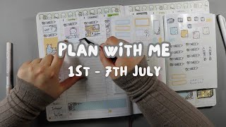 Plan with Me 1st  7th July  ft The Coffee Monsterz Co ‘Happy Mail’ Cousin Kit  EC Hourly [upl. by Doroteya675]