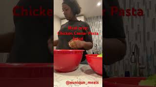 Chicken Caesar pasta mealprep foodie personalchef shorts subscribe [upl. by Aynatahs47]