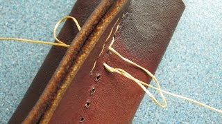 How to do knife leather sheath stitchies among other things [upl. by Suidaht89]