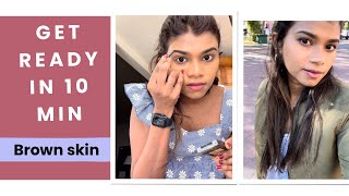 10 min everyday make up routine for brown skin budget friendly [upl. by Britni]