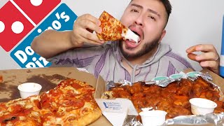 DOMINOS Pizza  Hot Wings MUKBANG [upl. by Naomi]