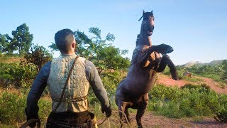 TAMING RARE TIGER STRIPED MUSTANG HORSE  Red Dead Redemption 2 [upl. by Avon]