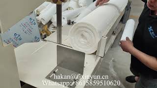 Toilet paper machine｜1350 High speed maxi roll rewinding machine price and band saw cutting machine [upl. by Eanej]