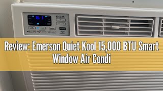 Review Emerson Quiet Kool 15000 BTU Smart Window Air Conditioner EARC15RSE1 [upl. by Switzer]