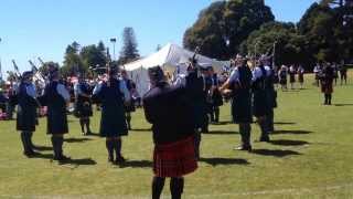 NSW Police Pipe Band  Tauranga 2014 [upl. by Llenrev]