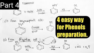 Class 12 chemistry chapter11 Part 4 Preparation of Phenols 4 easy way for phenol preparation [upl. by Aderb]