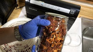 How to vacuum seal dehydrated peppers using the FoodSaver jar sealer attachment [upl. by Bud]