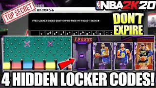 4 HIDDEN LOCKER CODES IN NBA 2K20 MYTEAM FOR FREE PACKS TOKENS AND MT [upl. by Mastat]