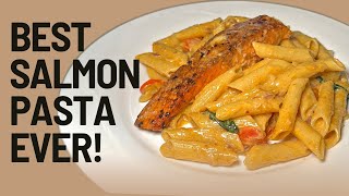 How To Make Creamy Salmon Pasta  Pasta Recipe [upl. by Adiuqram]