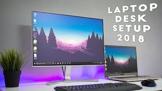 The Perfect Minimalist Laptop Desk Setup  2018 [upl. by Galliett972]