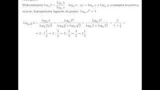 Logarytm o podstawie 2 pierwiastki z 2 z 4 [upl. by Uolyram]