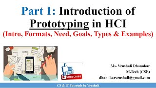 HCI 44 Part 1 Prototyping Techniques with Examples  HCI [upl. by Eiznekcam670]