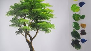 How to paint a tree in Acrylics lesson 5 [upl. by Yuhas]