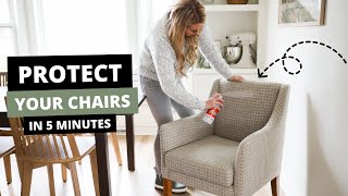 How to Scotchgard chairs  Protect Furniture Scotchgard Scotchguard How to apply Scotchgard [upl. by Otrebire]